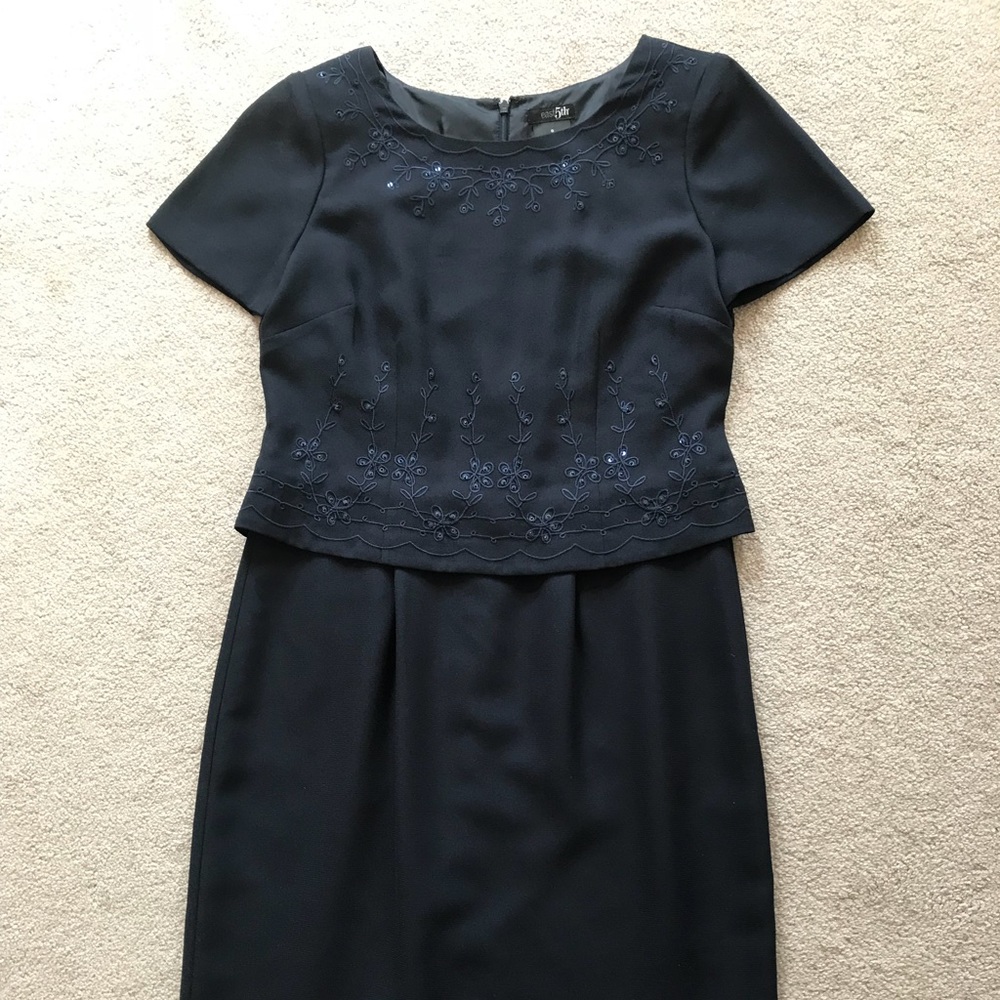 Vintage classical style, navy blue, gorgeous dress